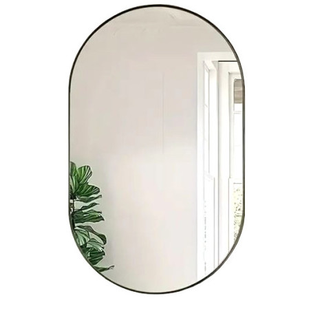 Lustro Elipsa 75x40 cm czarne - owalne