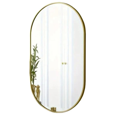 Lustro Elipsa 100x50 cm złote GX06 owalne