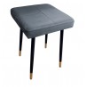 Taboret MAX BL14 szary podstawa czarna/złota