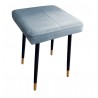 Taboret MAX BL06 szary błękit podstawa czarna/złota