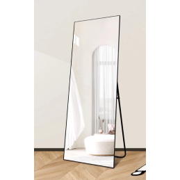 Lustro podłogowe ZJ-02 czarne – wolnostojące 165x50 cm