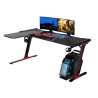 Biurko Gamingowe Komputerowe  LED "L" dla gracza Carbon 140x100