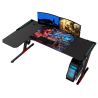 Biurko Gamingowe Komputerowe  LED "L" dla gracza Carbon 140x100