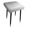 Taboret MAX MG39 jasny szary podstawa czarna/złota