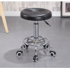 Taboret fryzjerski okrągły kosmetyczny do salonu czarny C-9350 regulowany