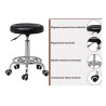 Taboret fryzjerski okrągły kosmetyczny do salonu czarny C-9350 regulowany