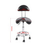 Taboret fryzjerski z oparciem kosmetyczny do salonu czarny C-9355 regulowany
