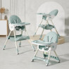 Krzesełko do karmienia tapicerowane dla dzieci miętowe