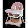 Krzesełko do karmienia tapicerowane dla dzieci różowe
