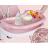 Krzesełko do karmienia tapicerowane dla dzieci różowe