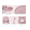 Krzesełko do karmienia tapicerowane dla dzieci róż
