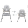 Krzesełko do karmienia tapicerowane dla dzieci szary