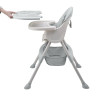 Krzesełko do karmienia tapicerowane dla dzieci szary