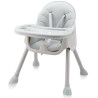 Krzesełko do karmienia tapicerowane dla dzieci szary