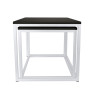 Stolik kawowy 2W1 czarny podstawa biała