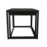 Stolik kawowy 2w1 czarny z czarną podstawą – elegancja
