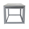Stolik kawowy 2w1 beton z szarą podstawą – loftowy styl