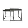 Stolik kawowy 2W1 czarny podstawa szara