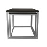 Stolik kawowy 2W1 czarny podstawa szara