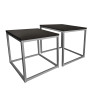 Stolik kawowy 2W1 czarny podstawa szara