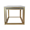 Stolik kawowy 2W1 beton podstawa złota