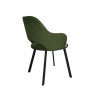 Milano velvet chair Vogue 11 green with black legs