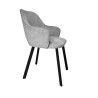 Milano chair Vogue 14 light grey, black legs