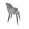 Milano Velvet Chair Vogue 15 - dark grey, black/gold legs