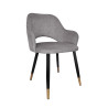 Milano Velvet Chair Vogue 15 - dark grey, black/gold legs