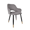 Milano Velvet Chair Vogue 15 - dark grey, black/gold legs