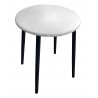 Taboret TRIX AL12 biało-szary na czarnej podstawie – elegancja