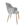 Milano Vogue 14 light grey chair with gold legs