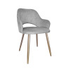 Milano Vogue 14 light grey chair with gold legs