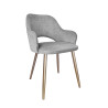 Milano Vogue 14 light grey chair with gold legs