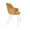 Milano chair Vogue 9 amber with white metal legs