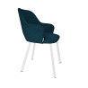Milano chair Vogue 13 - white legs, marine velvet