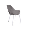 Milano chair Vogue 15 white metal legs dark grey
