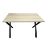 Stół LOFT X 70x120 czarny Dąb Sonoma