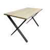 Stół LOFT X 70x120 czarny Dąb Sonoma