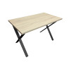 Stół LOFT X 70x120 czarny Dąb Sonoma