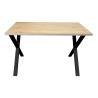 Stół LOFT X 70x120 Dąb Craft czarne nogi