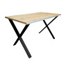 Stół LOFT X 70x120 Dąb Craft czarne nogi