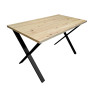 Stół LOFT X 70x120 Dąb Craft czarne nogi