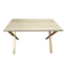 Stół LOFT X 70x120 Dąb Sonoma złote nogi