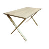 Stół LOFT X 70x120 Dąb Sonoma złote nogi