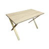 Stół LOFT X 70x120 Dąb Sonoma złote nogi
