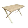 Stół LOFT X 70x120 Dąb Craft złote nogi