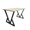Stół LOFT V 70x120 Dąb Sonoma czarne nogi