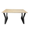 Stół LOFT V 70x120 czarny Dąb Craft