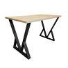 Stół LOFT V 70x120 czarny Dąb Craft